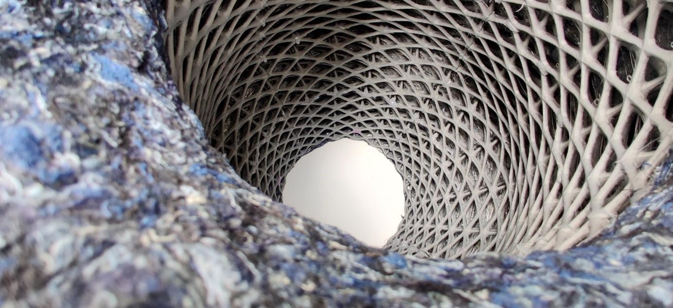 Impression 3D de textile et résille 3D PLA, Victoria Kawohl, TALM Le Mans 2022